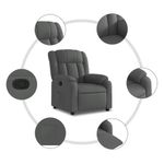 Casa si Gradina - Mobilier - Scaune si fotolii - Fotolii - Fotoliu rabatabil, gri inchis, material textil - Infinity.ro