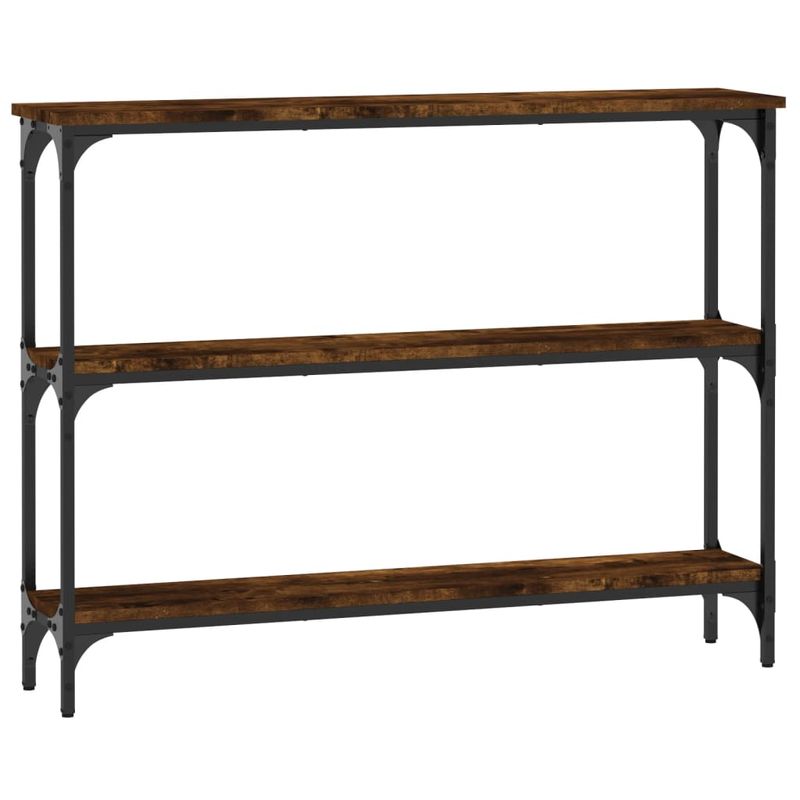 Casa si Gradina - Mobilier - Comode si corpuri - Console - Masuta consola, stejar fumuriu, 100x22,5x75 cm, lemn prelucrat - Infinity.ro