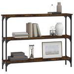 Casa si Gradina - Mobilier - Comode si corpuri - Console - Masuta consola, stejar fumuriu, 100x22,5x75 cm, lemn prelucrat - Infinity.ro