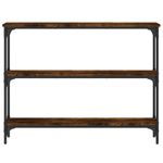 Casa si Gradina - Mobilier - Comode si corpuri - Console - Masuta consola, stejar fumuriu, 100x22,5x75 cm, lemn prelucrat - Infinity.ro