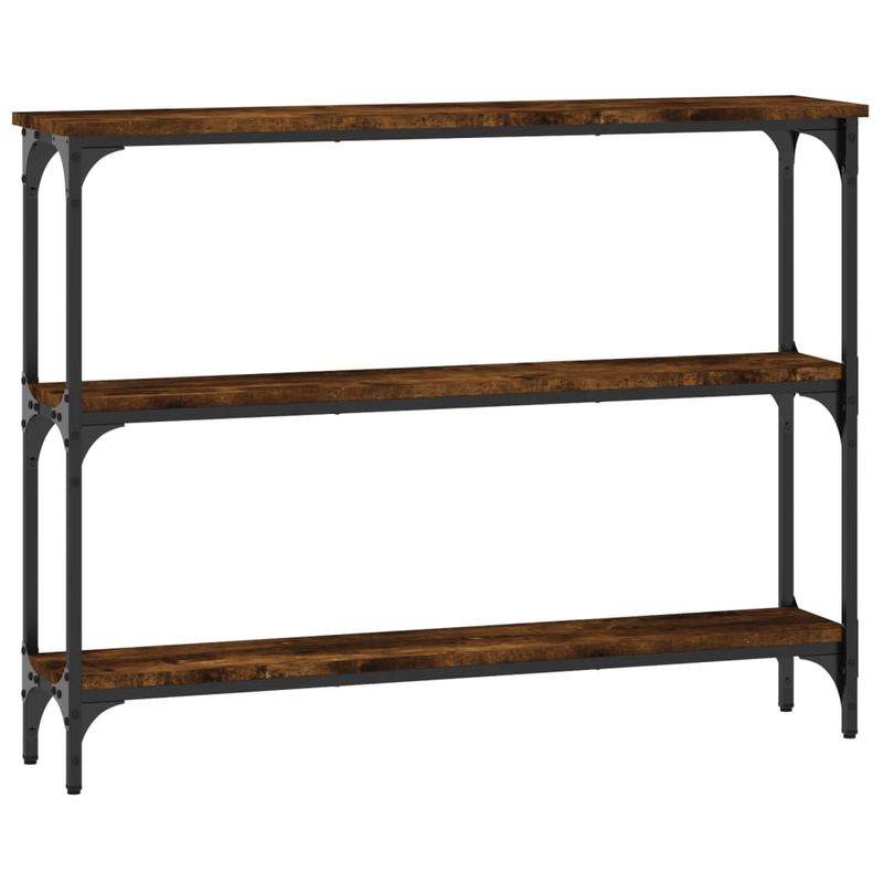 Casa si Gradina - Mobilier - Comode si corpuri - Console - Masuta consola, stejar fumuriu, 100x22,5x75 cm, lemn prelucrat - Infinity.ro