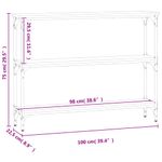 Casa si Gradina - Mobilier - Comode si corpuri - Console - Masuta consola, stejar fumuriu, 100x22,5x75 cm, lemn prelucrat - Infinity.ro