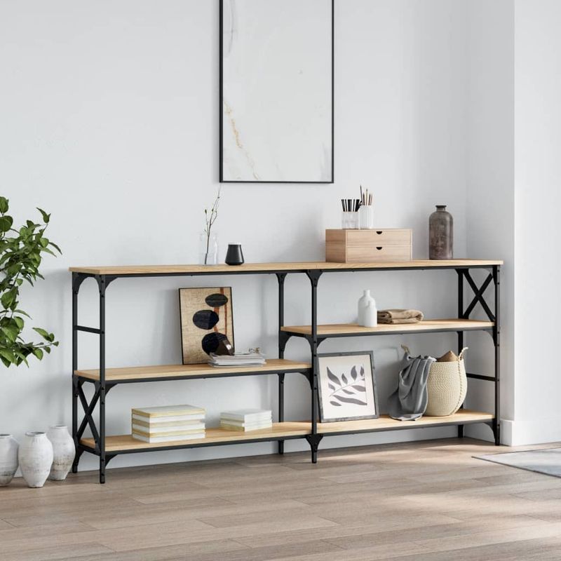 Casa si Gradina - Mobilier - Comode si corpuri - Console - Masuta consola, stejar sonoma, 180x29x76,5 cm, lemn prelucrat - Infinity.ro