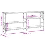 Casa si Gradina - Mobilier - Comode si corpuri - Console - Masuta consola, stejar sonoma, 180x29x76,5 cm, lemn prelucrat - Infinity.ro