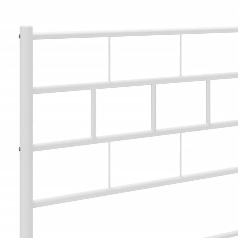 Casa si Gradina - Mobilier - Paturi si accesorii - Paturi - Cadru de pat metalic cu tablie de cap/picioare, alb, 100x190 cm - Infinity.ro
