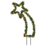 Casa si Gradina - Decoratiuni - Decoratiuni de sezon - Decoratiune meteorit cu lumini de Craciun/tarusi 80 LED 62 cm, model cu panglică - Infinity.ro