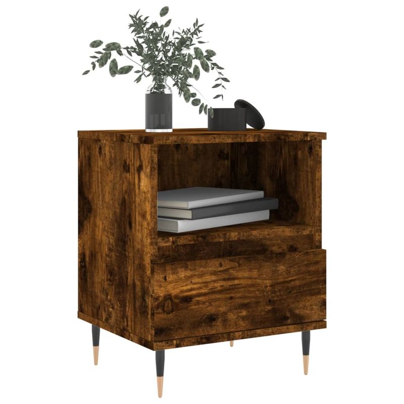 Casa si Gradina - Mobilier - Comode si corpuri - Noptiere - Noptiera, stejar fumuriu, 40x35x50 cm, lemn compozit - Infinity.ro