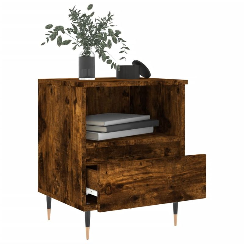 Casa si Gradina - Mobilier - Comode si corpuri - Noptiere - Noptiera, stejar fumuriu, 40x35x50 cm, lemn compozit - Infinity.ro
