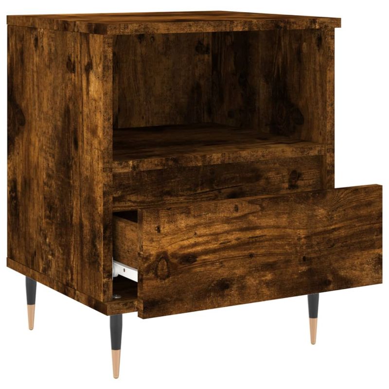 Casa si Gradina - Mobilier - Comode si corpuri - Noptiere - Noptiera, stejar fumuriu, 40x35x50 cm, lemn compozit - Infinity.ro
