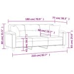 Casa si Gradina - Mobilier - Canapele si coltare - Canapele - Canapea cu 3 locuri si perne, gri deschis, 180 cm, microfibra - Infinity.ro