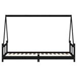 Casa si Gradina - Mobilier - Mobilier copii - Patuturi copii - Cadru de pat pentru copii, negru, 80x200 cm, lemn masiv de pin - Infinity.ro