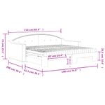 Casa si Gradina - Mobilier - Paturi si accesorii - Paturi - Pat de zi cu extensie si saltele, gri deschis 90x190 cm textil - Infinity.ro