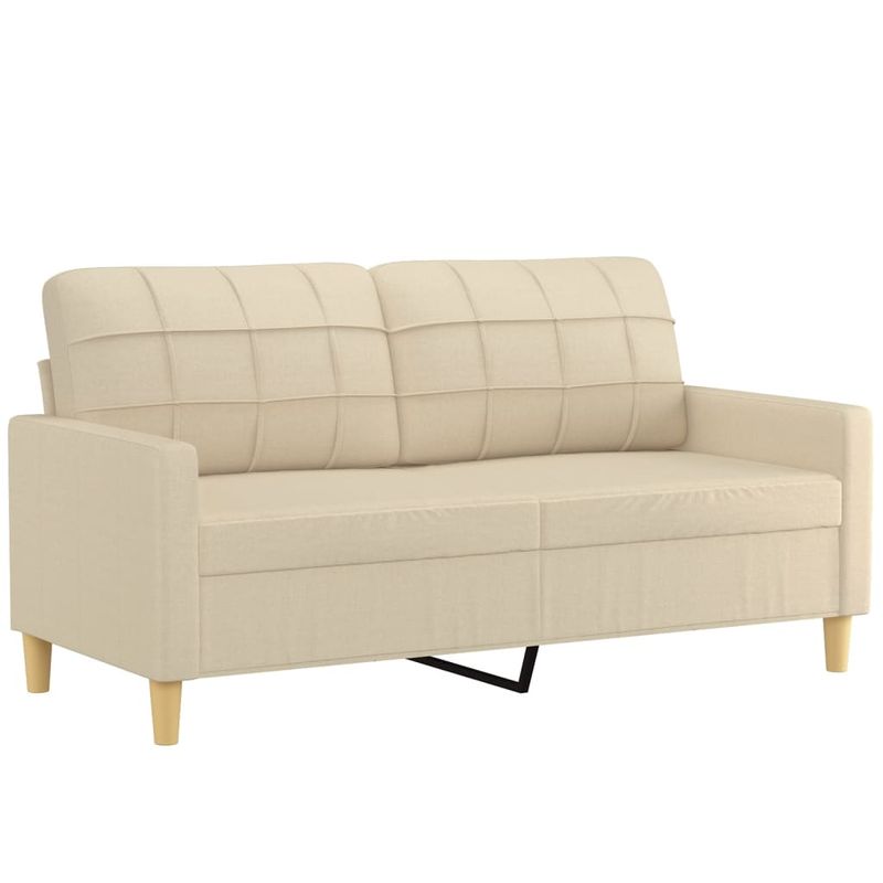 Casa si Gradina - Mobilier - Seturi de mobilier - Seturi living - Set de canapele cu perne, 3 piese, crem, textil - Infinity.ro