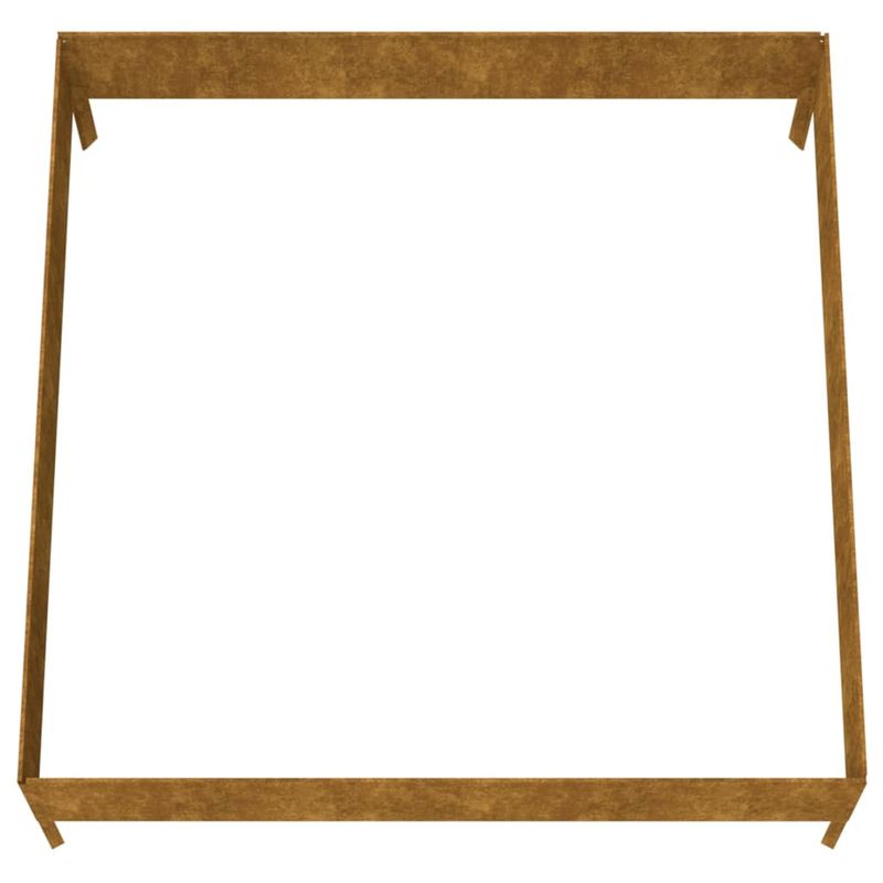 Casa si Gradina - Gradinarit si plante - Plante si ghivece - Ghivece si suporturi - Strat inaltat de gradina, 100x100x33,5 cm, otel corten - Infinity.ro