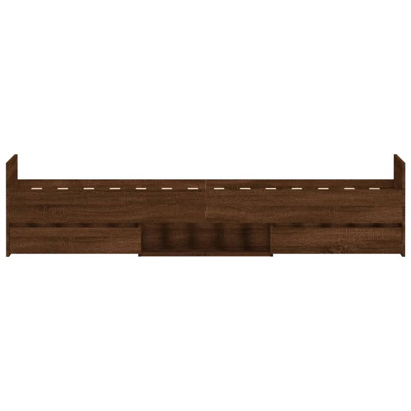 Casa si Gradina - Mobilier - Paturi si accesorii - Paturi - Cadru de pat cu tablie la cap/picioare, stejar maro, 100x200 cm - Infinity.ro