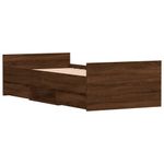 Casa si Gradina - Mobilier - Paturi si accesorii - Paturi - Cadru de pat cu tablie la cap/picioare, stejar maro, 100x200 cm - Infinity.ro