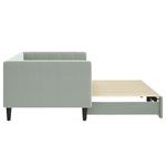 Casa si Gradina - Mobilier - Paturi si accesorii - Paturi - Pat de zi cu extensie, gri deschis, 90x200 cm, catifea - Infinity.ro