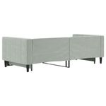 Casa si Gradina - Mobilier - Paturi si accesorii - Paturi - Pat de zi cu extensie, gri deschis, 90x200 cm, catifea - Infinity.ro
