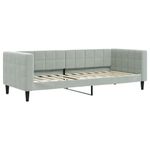Casa si Gradina - Mobilier - Paturi si accesorii - Paturi - Pat de zi cu extensie, gri deschis, 90x200 cm, catifea - Infinity.ro