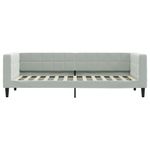 Casa si Gradina - Mobilier - Paturi si accesorii - Paturi - Pat de zi cu extensie, gri deschis, 90x200 cm, catifea - Infinity.ro