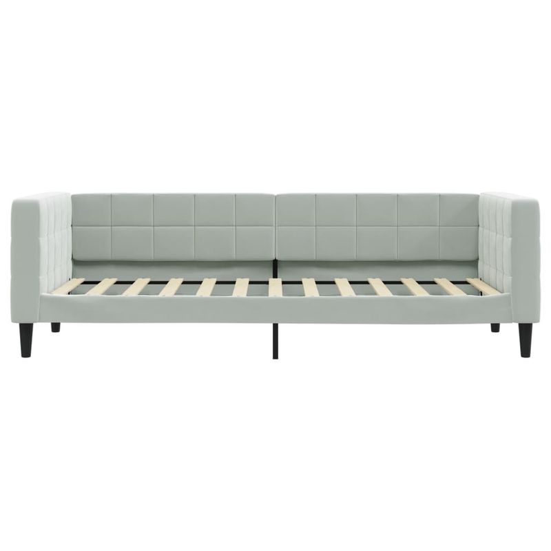 Casa si Gradina - Mobilier - Paturi si accesorii - Paturi - Pat de zi cu extensie, gri deschis, 90x200 cm, catifea - Infinity.ro