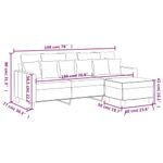 Casa si Gradina - Mobilier - Canapele si coltare - Canapele - Canapea cu 3 locuri cu taburet, negru, 180 cm, material textil - Infinity.ro