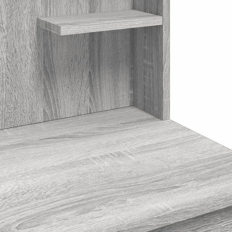 Casa si Gradina - Mobilier - Comode si corpuri - Masute de toaleta - Masa de toaleta cu LED-uri, gri sonoma, 96x40x142 cm - Infinity.ro