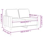 Casa si Gradina - Mobilier - Canapele si coltare - Canapele - Canapea cu 2 locuri, negru, 140 cm, catifea - Infinity.ro