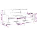 Casa si Gradina - Mobilier - Canapele si coltare - Canapele - Canapea cu 3 locuri, maro, 180 cm, material textil - Infinity.ro