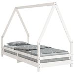 Casa si Gradina - Mobilier - Mobilier copii - Patuturi copii - Cadru de pat pentru copii, alb, 90x200 cm, lemn masiv de pin - Infinity.ro
