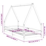Casa si Gradina - Mobilier - Mobilier copii - Patuturi copii - Cadru de pat pentru copii, alb, 90x200 cm, lemn masiv de pin - Infinity.ro