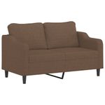 Casa si Gradina - Mobilier - Canapele si coltare - Canapele - Canapea cu 2 locuri cu pernute, maro, 140 cm, textil - Infinity.ro