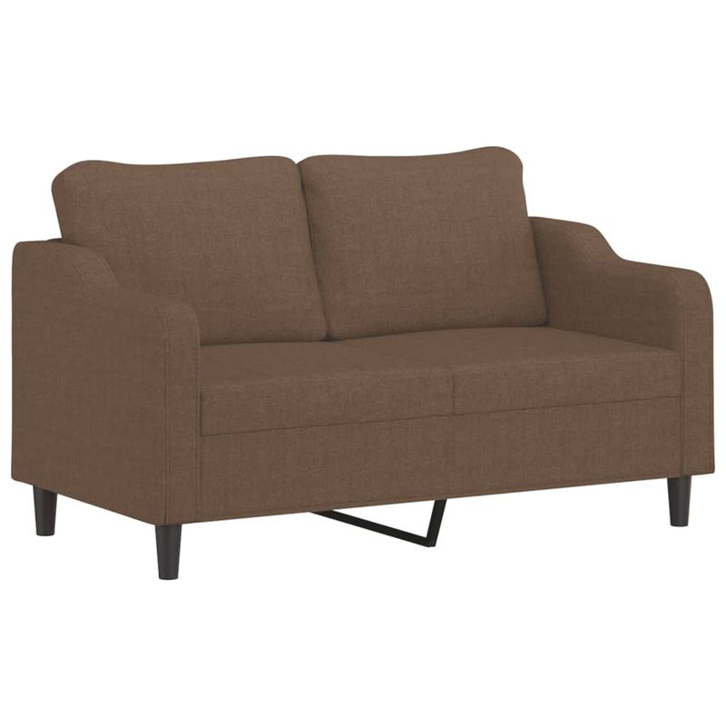 Casa si Gradina - Mobilier - Canapele si coltare - Canapele - Canapea cu 2 locuri cu pernute, maro, 140 cm, textil - Infinity.ro