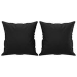 Casa si Gradina - Mobilier - Canapele si coltare - Canapele - Canapea cu 2 locuri cu pernute, negru, 140 cm, piele ecologica - Infinity.ro