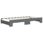 Casa si Gradina - Mobilier - Paturi si accesorii - Paturi - Pat de zi cu extensie, gri inchis, 90x190 cm, textil - Infinity.ro