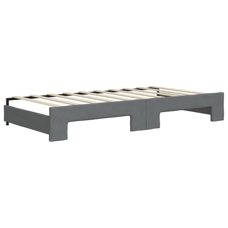 Casa si Gradina - Mobilier - Paturi si accesorii - Paturi - Pat de zi cu extensie, gri inchis, 90x190 cm, textil - Infinity.ro