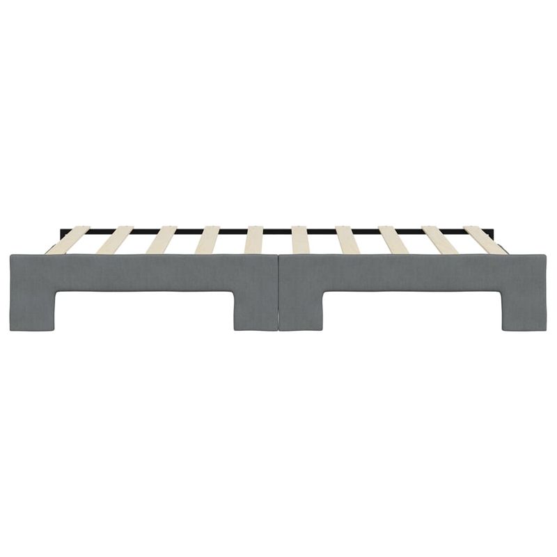 Casa si Gradina - Mobilier - Paturi si accesorii - Paturi - Pat de zi cu extensie, gri inchis, 90x190 cm, textil - Infinity.ro