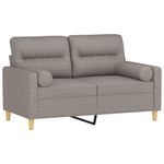 Casa si Gradina - Mobilier - Canapele si coltare - Canapele - Canapea cu 2 locuri cu pernute, gri taupe, 120 cm, textil - Infinity.ro