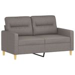 Casa si Gradina - Mobilier - Canapele si coltare - Canapele - Canapea cu 2 locuri cu pernute, gri taupe, 120 cm, textil - Infinity.ro