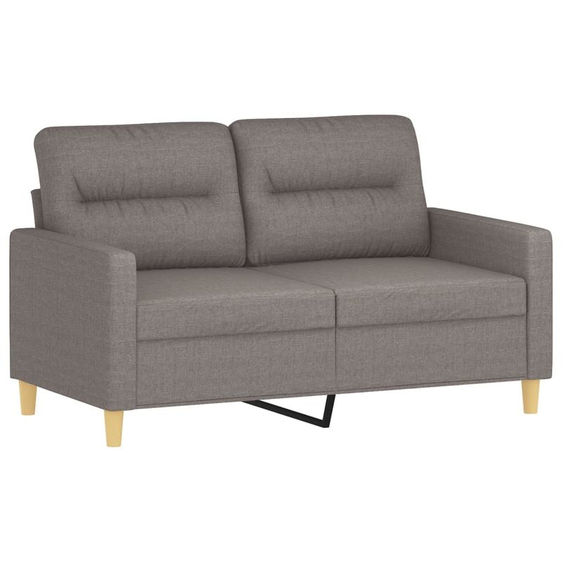 Casa si Gradina - Mobilier - Canapele si coltare - Canapele - Canapea cu 2 locuri cu pernute, gri taupe, 120 cm, textil - Infinity.ro