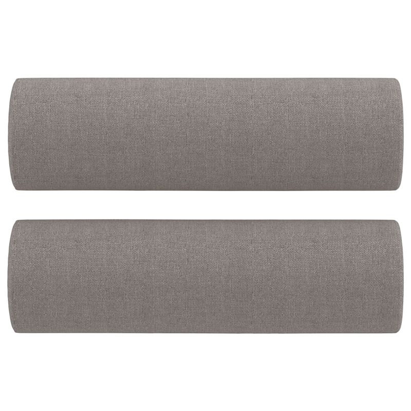 Casa si Gradina - Mobilier - Canapele si coltare - Canapele - Canapea cu 2 locuri cu pernute, gri taupe, 120 cm, textil - Infinity.ro