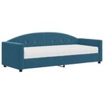 Casa si Gradina - Mobilier - Paturi si accesorii - Paturi - Pat de zi cu saltea, albastru, 80x200 cm, catifea - Infinity.ro