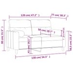 Casa si Gradina - Mobilier - Canapele si coltare - Canapele - Canapea cu 2 locuri cu pernute, gri taupe, 120 cm, textil - Infinity.ro