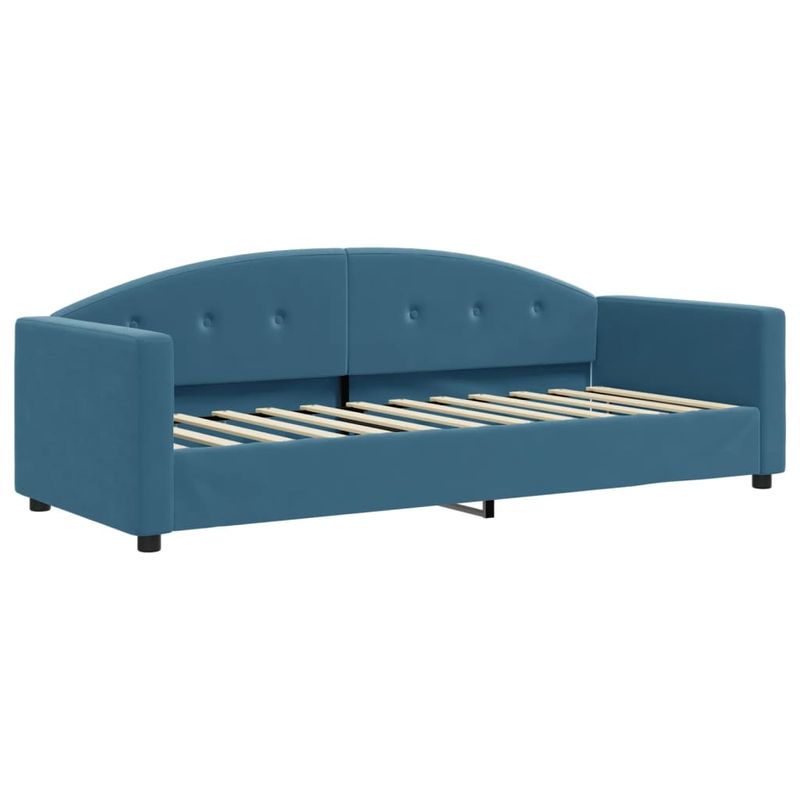 Casa si Gradina - Mobilier - Paturi si accesorii - Paturi - Pat de zi cu saltea, albastru, 80x200 cm, catifea - Infinity.ro