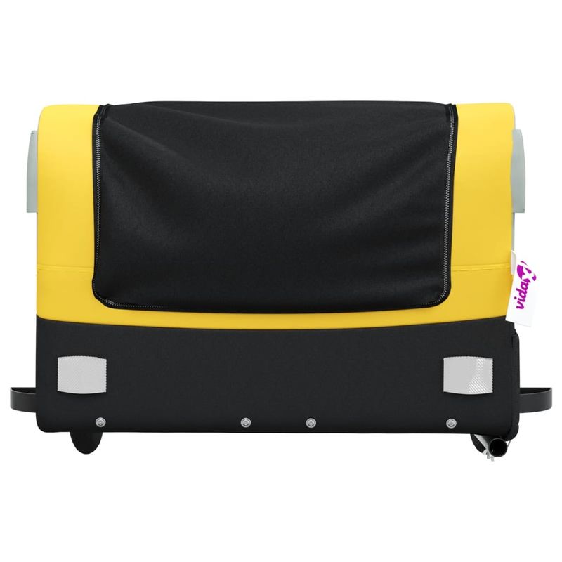 Sport si Outdoor - Ciclism - Accesorii pentru biciclete - Remorci biciclete - Remorca pentru biciclete, negru și galben, 45 kg, fier, mărime 126x63x50 cm - Infinity.ro