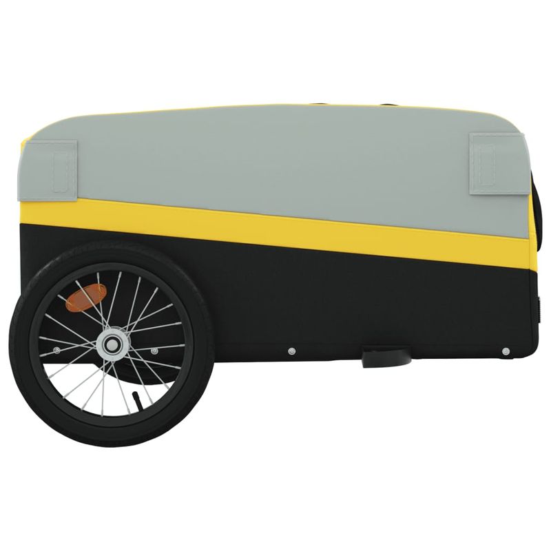 Sport si Outdoor - Ciclism - Accesorii pentru biciclete - Remorci biciclete - Remorca pentru biciclete, negru și galben, 45 kg, fier, mărime 126x63x50 cm - Infinity.ro