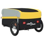 Sport si Outdoor - Ciclism - Accesorii pentru biciclete - Remorci biciclete - Remorca pentru biciclete, negru și galben, 45 kg, fier, mărime 126x63x50 cm - Infinity.ro