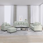 Casa si Gradina - Mobilier - Seturi de mobilier - Seturi living - Set de canapele cu perne, 4 piese, gri deschis, catifea - Infinity.ro