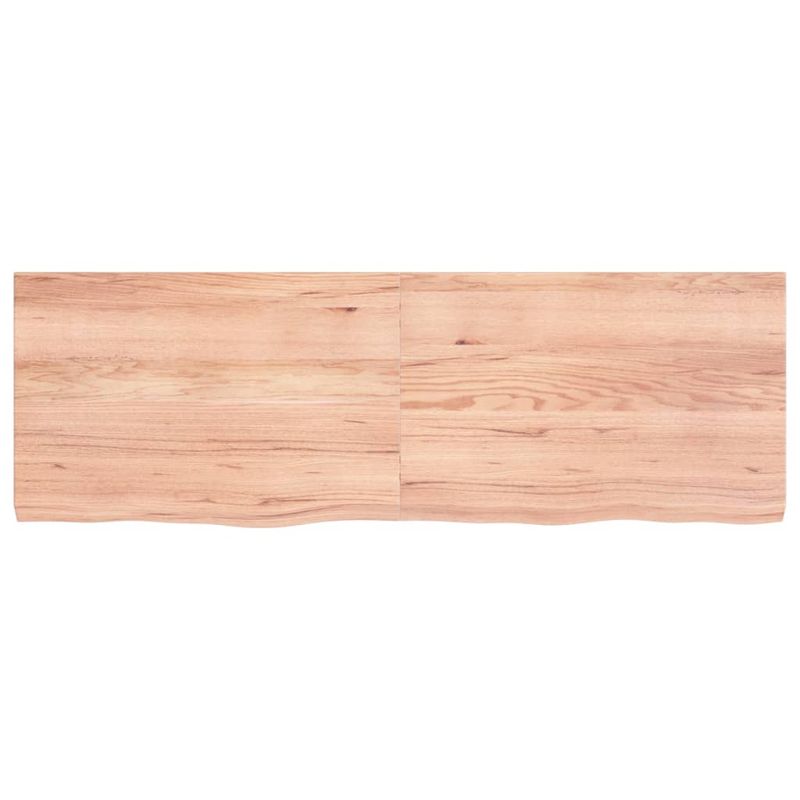 Casa si Gradina - Mobilier - Feronerie si accesorii mobila - Blat de masa maro 120x40x(2-4) cm, lemn masiv stejar tratat, maro deschis - Infinity.ro