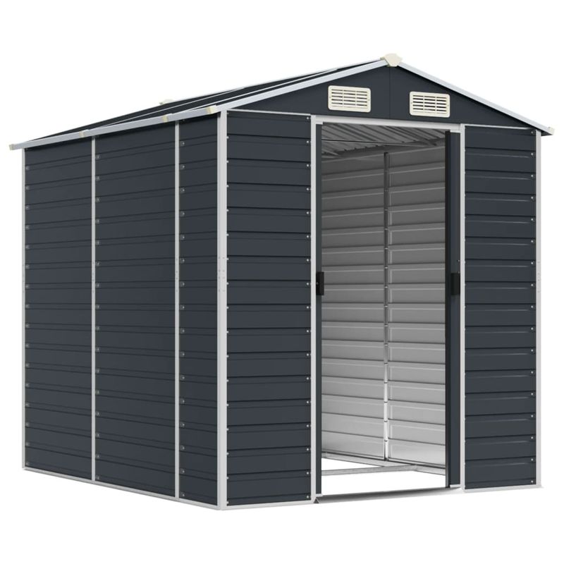 Casa si Gradina - Gradina si terasa - Casute de gradina - Sopron de gradina, antracit, 191x215x198 cm, otel galvanizat - Infinity.ro